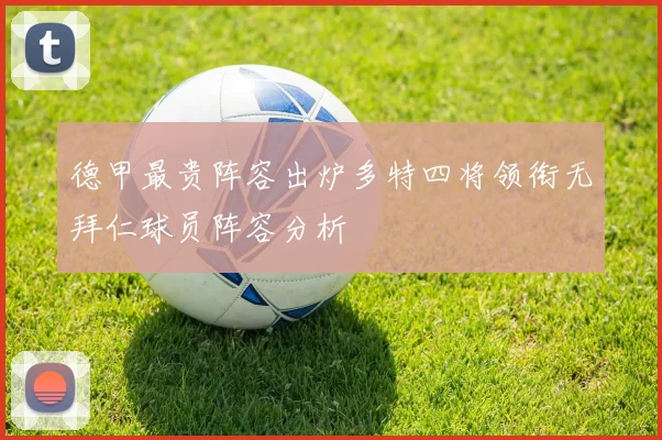德甲最贵阵容出炉多特四将领衔无拜仁球员阵容分析